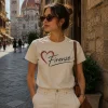Brown Firenze Heart Premium Unisex T-Shirt