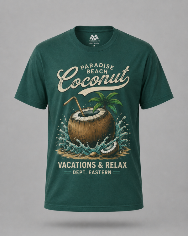 Paradise Beach Coconut Vintage Graphic T-Shirt