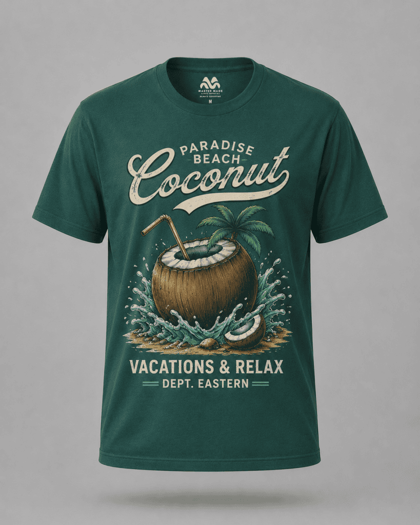 Paradise Beach Coconut Vintage Graphic T-Shirt