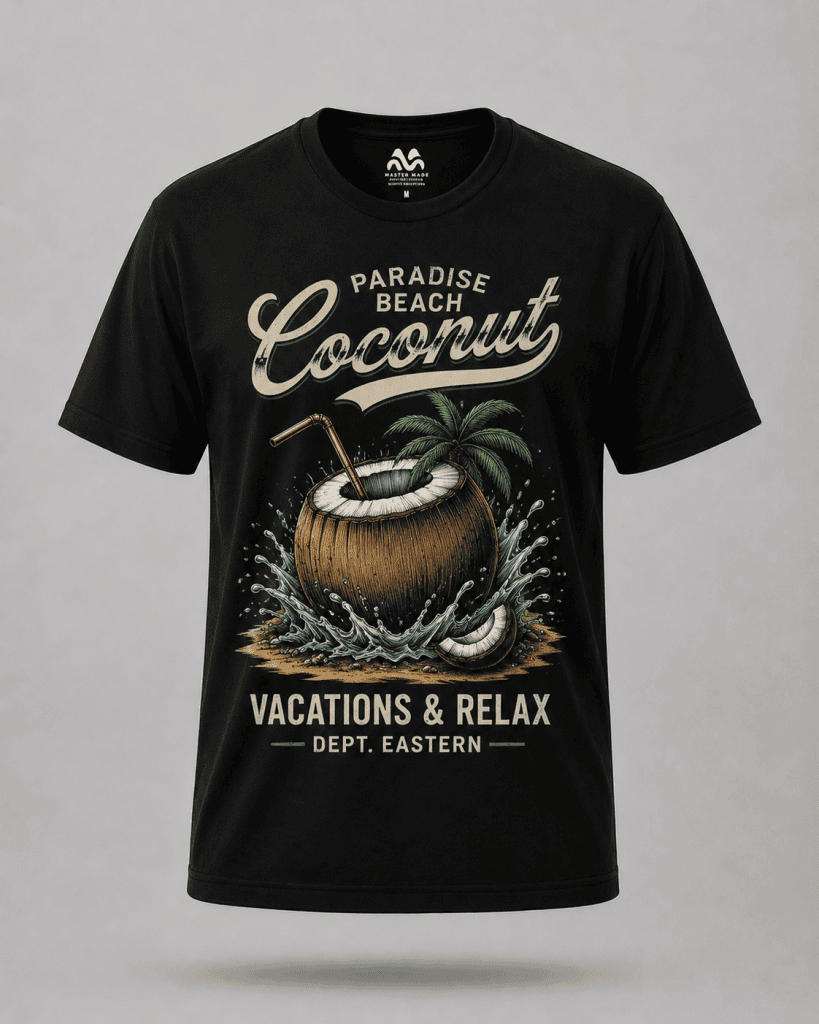 Paradise Beach Coconut Vintage Graphic T-Shirt