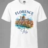 Florence Italy Watercolor Duomo T-Shirt White