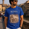 Royal Blue Roma Colosseum Graphic T-Shirt