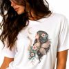 Moonlight Fairy Floral Graphic Unisex T-Shirt