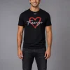 Black Firenze Heart Premium Unisex T-Shirt