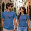 Dusty Blue Firenze Heart Premium Unisex T-Shirt