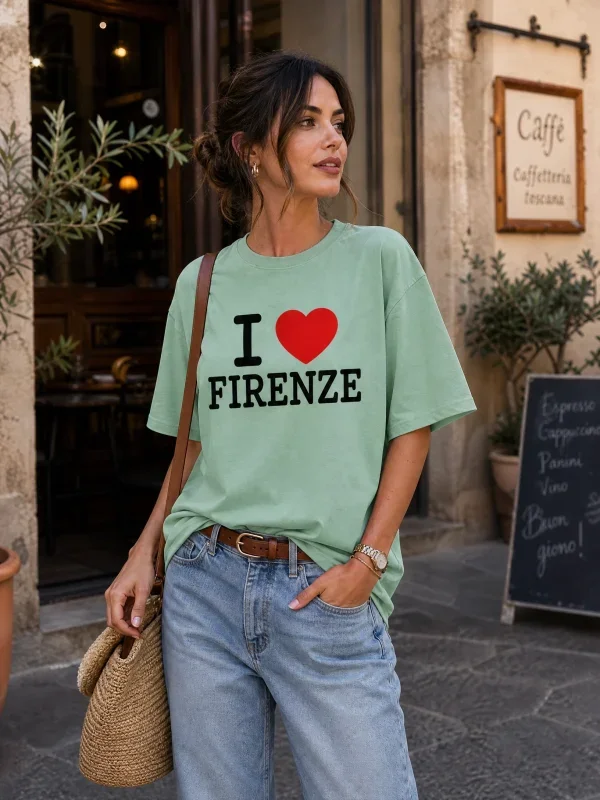 Sage Green FIRENZE Classic Souvenir Women’s T-Shirt