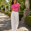 Pink Firenze Heart Women's T-Shirt