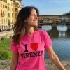 Pink FIRENZE Classic Souvenir Women’s T-Shirt