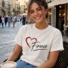 White Firenze Heart Premium Unisex T-Shirt