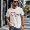 White Firenze Heart Premium Unisex T-Shirt