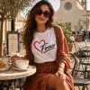 White Firenze Heart Women's T-Shirt