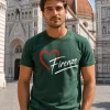 Forest Green Firenze Heart Premium Unisex T-Shirt