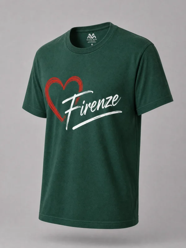 Forest Green Firenze Heart Premium Unisex T-Shirt