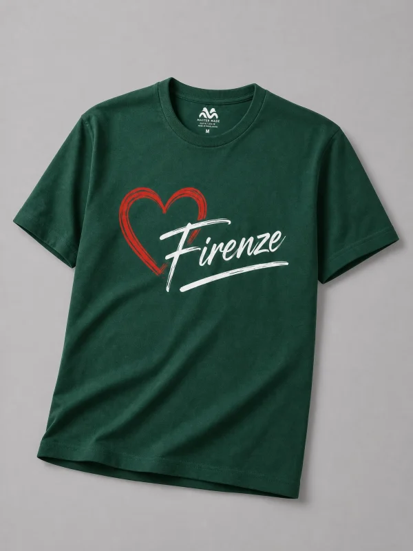 Forest Green Firenze Heart Premium Unisex T-Shirt