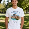 Florence Italy Watercolor Duomo T-Shirt White