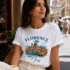 Florence Italy Watercolor Duomo T-Shirt White