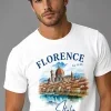 Florence Italy Watercolor Duomo T-Shirt White